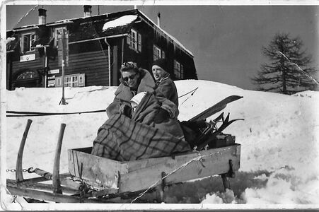 Gästetransport um 1955 zum Berggasthof Hollhaus auf der Tauplitzalm