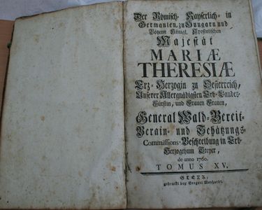 Waldtomus, 1760, Titelseite Ausschnitt