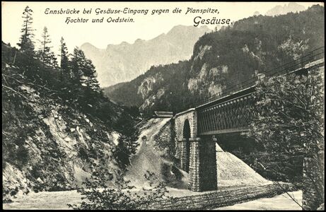 Ennsbrücke der Gesäusebahn beim Gesäuseeingang