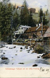 am Talbach, historische Ansichtskarte