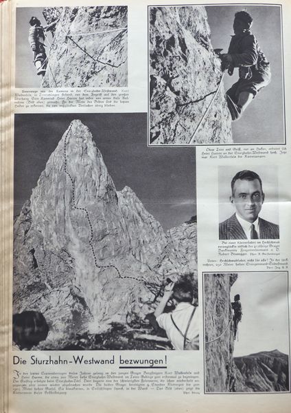 Datei:Sturzhahn-Westwand Erstdurchsteigung 1935.jpg