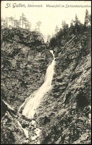 Datei:Spitzenbachklamm Wasserfall 1921.jpg