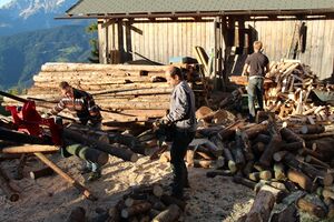 Holzarbeit am laufenden Band.JPG