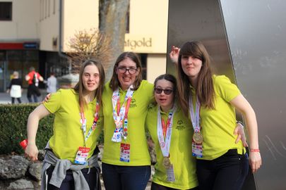 Siegerehrung der Special Olympics World Winter Games 2017 in Schladming