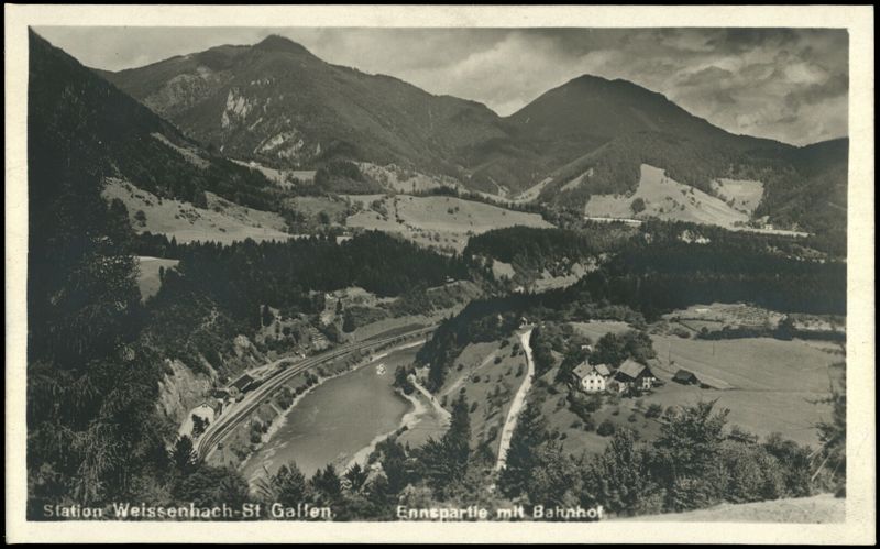 Datei:Bahnhof Weißenbach-Sankt Gallen 1927.jpg